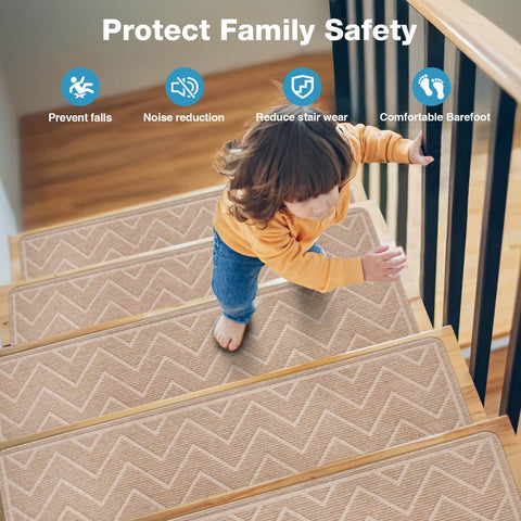 DK177 backing with TPR adhesive grips stair surface with no residue