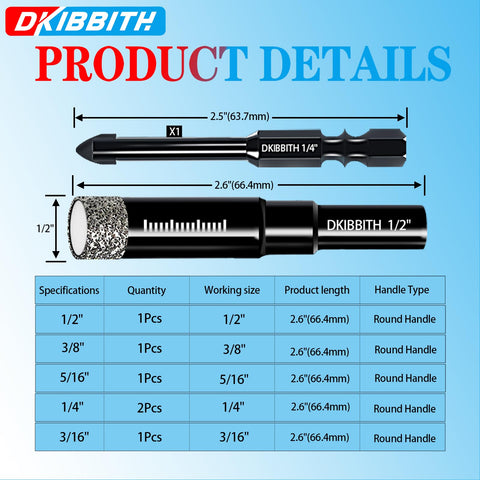 DKIBBITH 1/4 inch masonry drill bit for precise masonry work