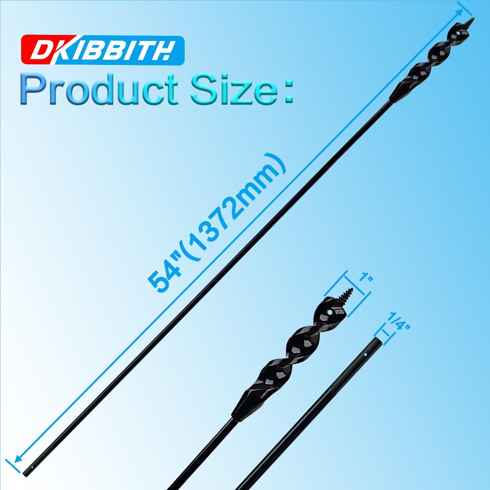 DKIBBITH 54-inch length enables easy access to cavities and tight spaces.