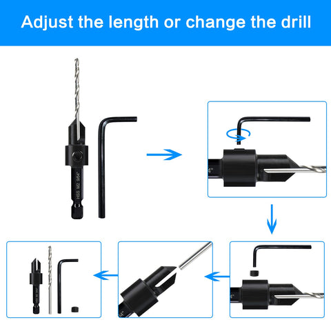 DKIBBITH 82-degree chamfer creates clean screw seats in wood