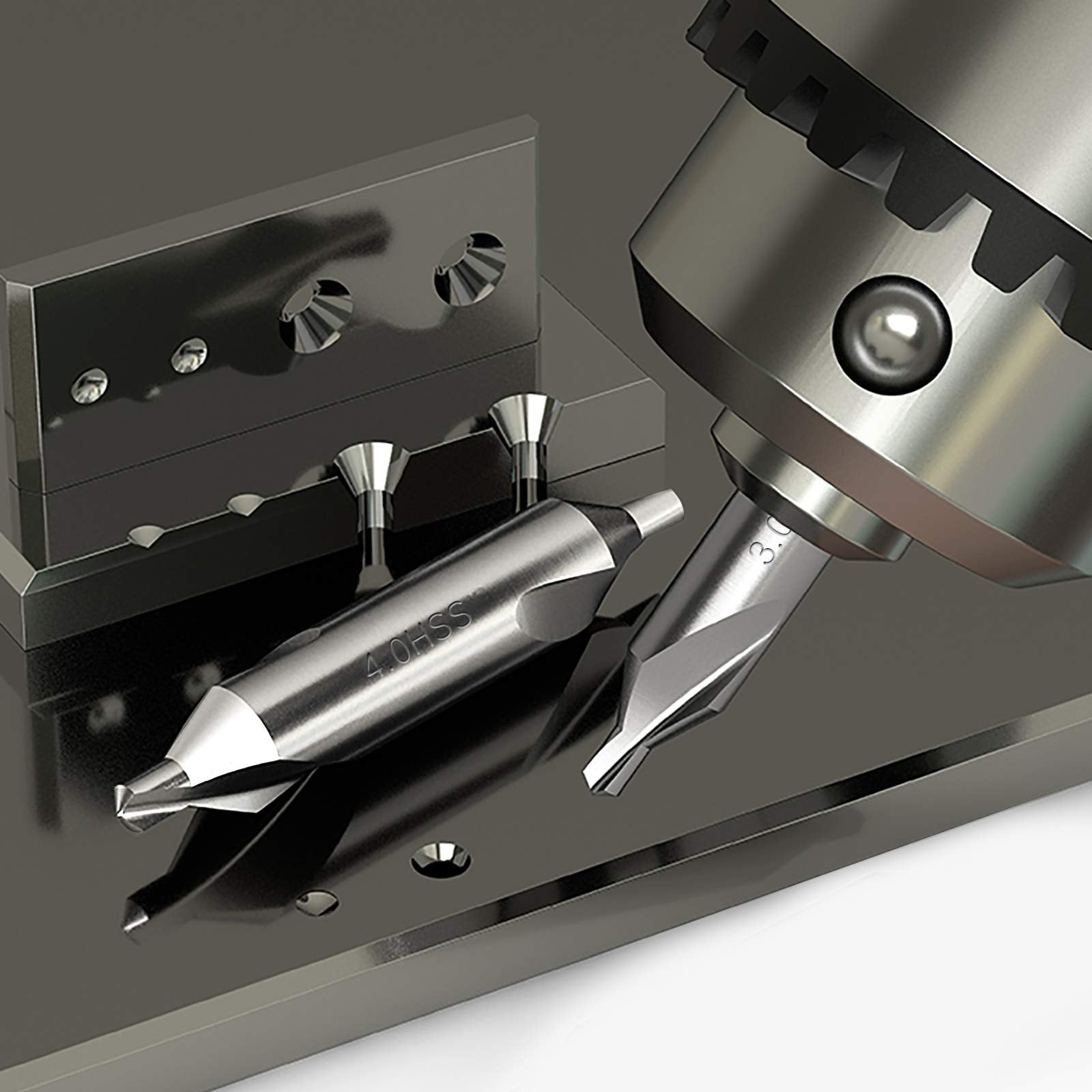 DKIBBITH center drill bits set, 3.0mm, versatile for steel, iron, and aluminum.