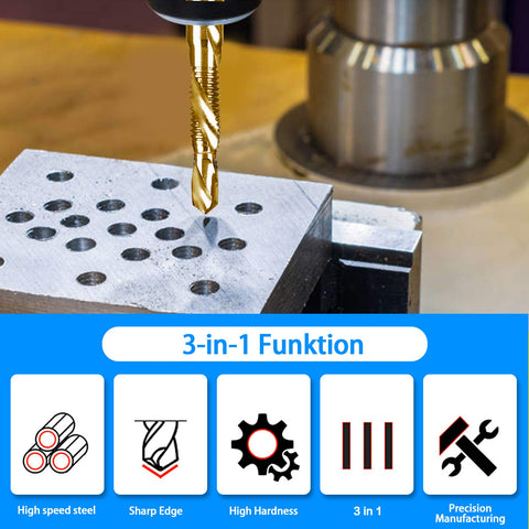 DKIBBITH combination drill-tap-counter sink for one-pass work