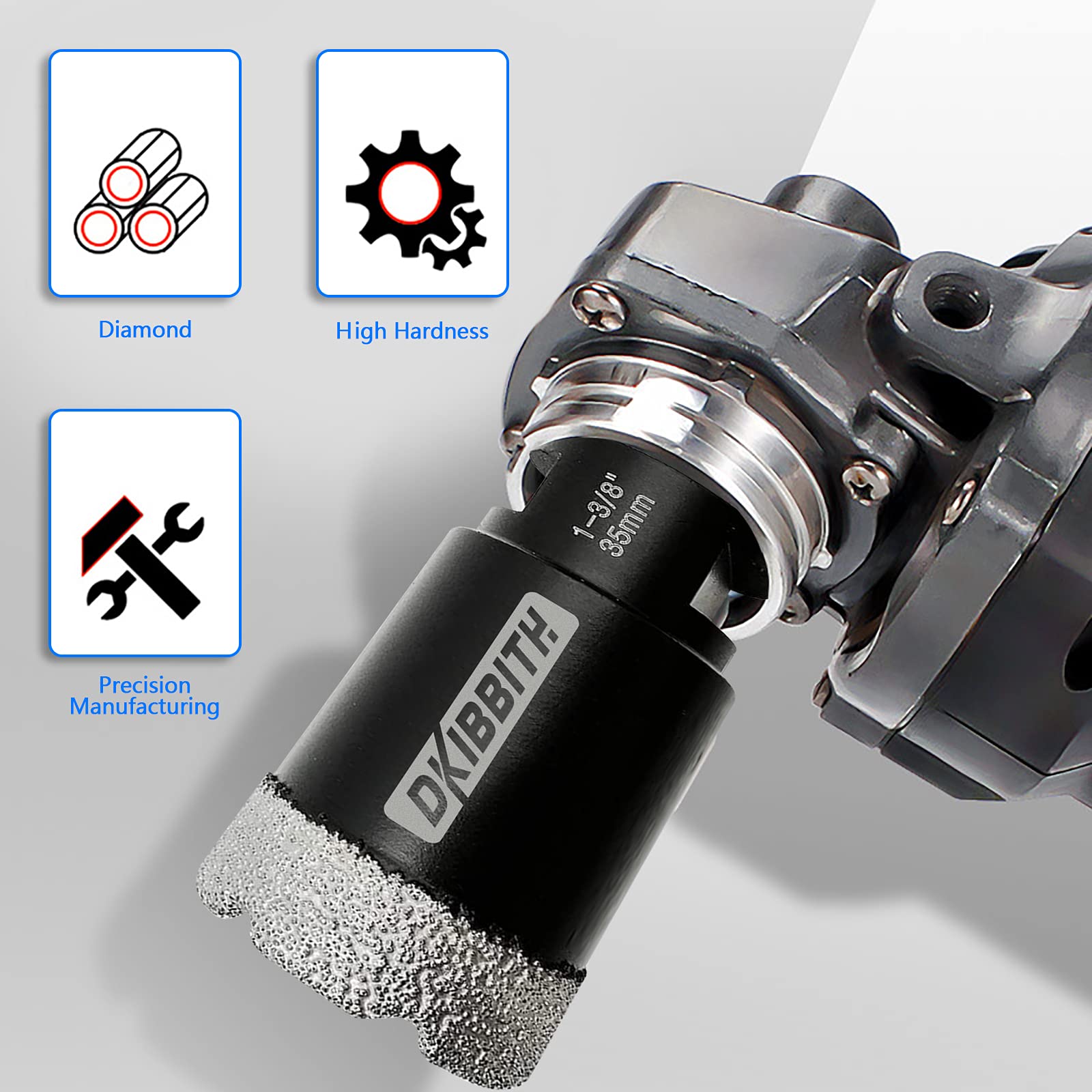 DKIBBITH 5/8-11 arbor attachment enables easy mounting