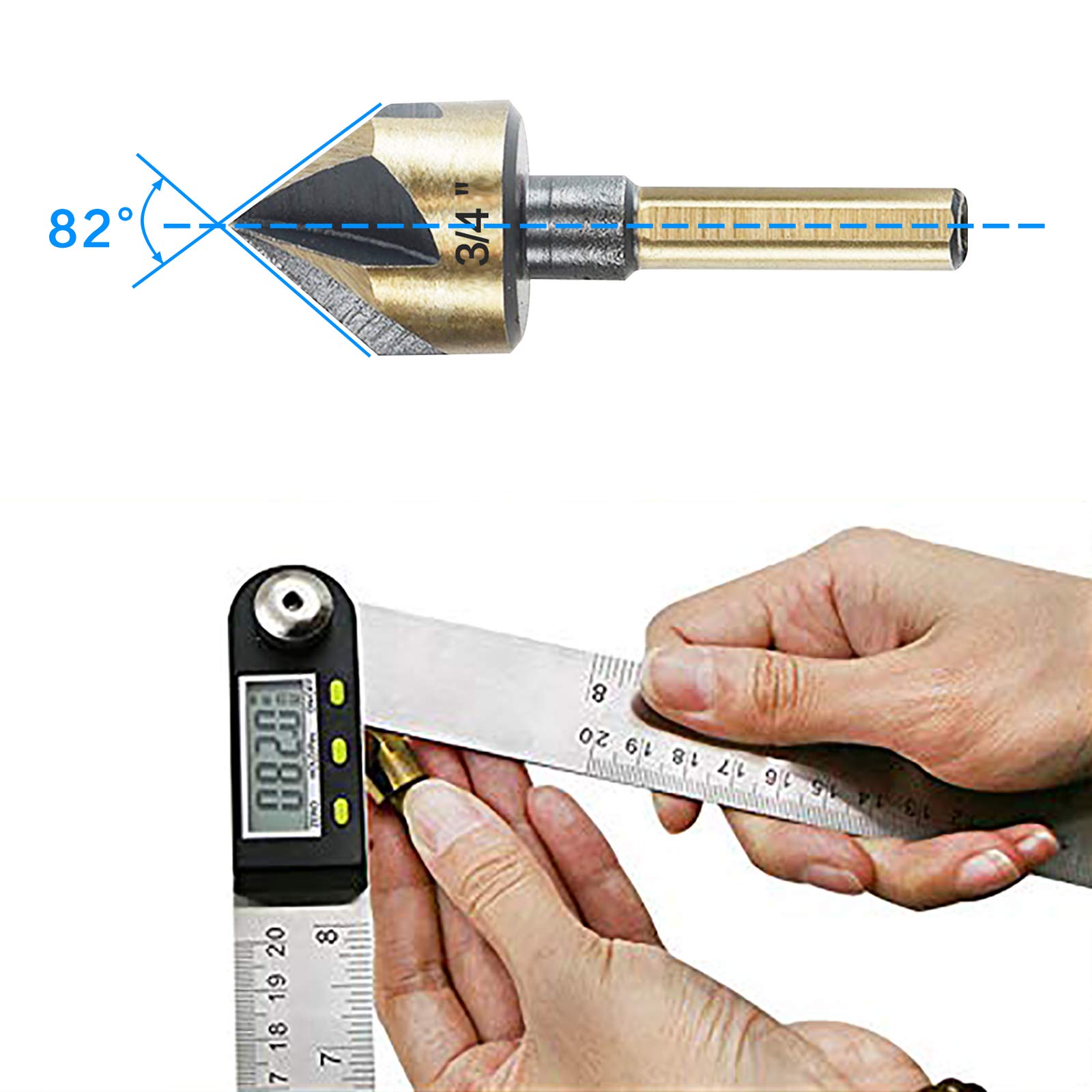 DKIBBITH round shank fits most drills for versatile use