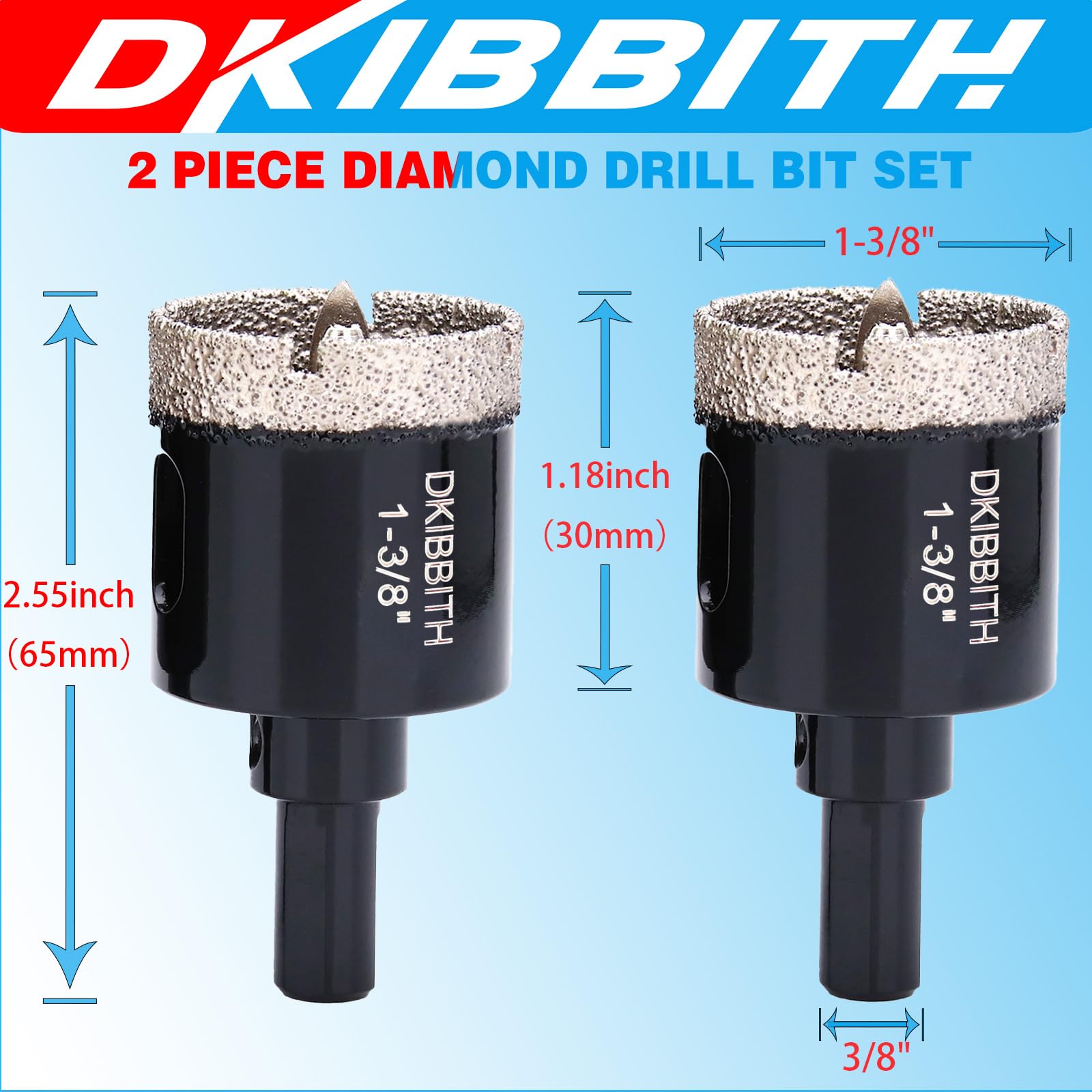 DKIBBITH diamond hole saw cutting ceramic tile with precision