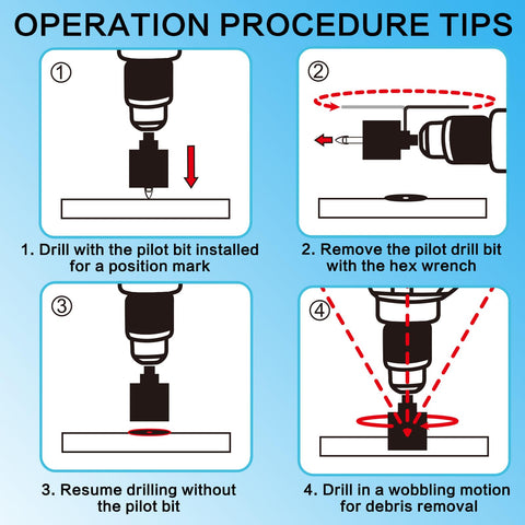 DKIBBITH diamond hole-saw with pilot bit for accurate positioning