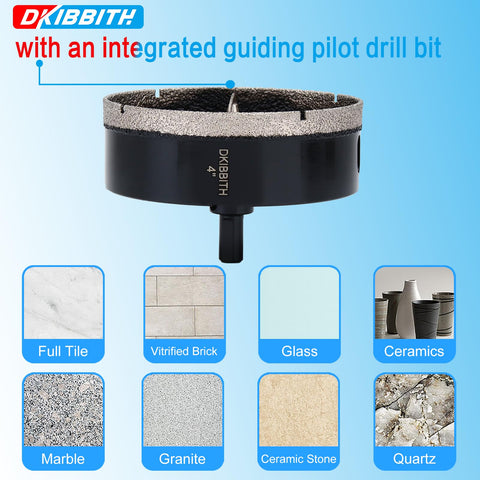 DKIBBITH hole-saw with water cooling for smoother drilling