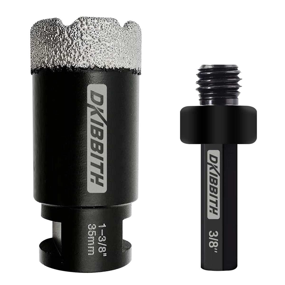 DKIBBITH dry diamond core drill bit cutting porcelain tile smoothly