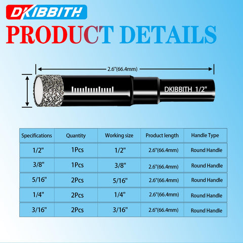 DKIBBITH dry drilling design helps steady cuts and keeps bits cool.