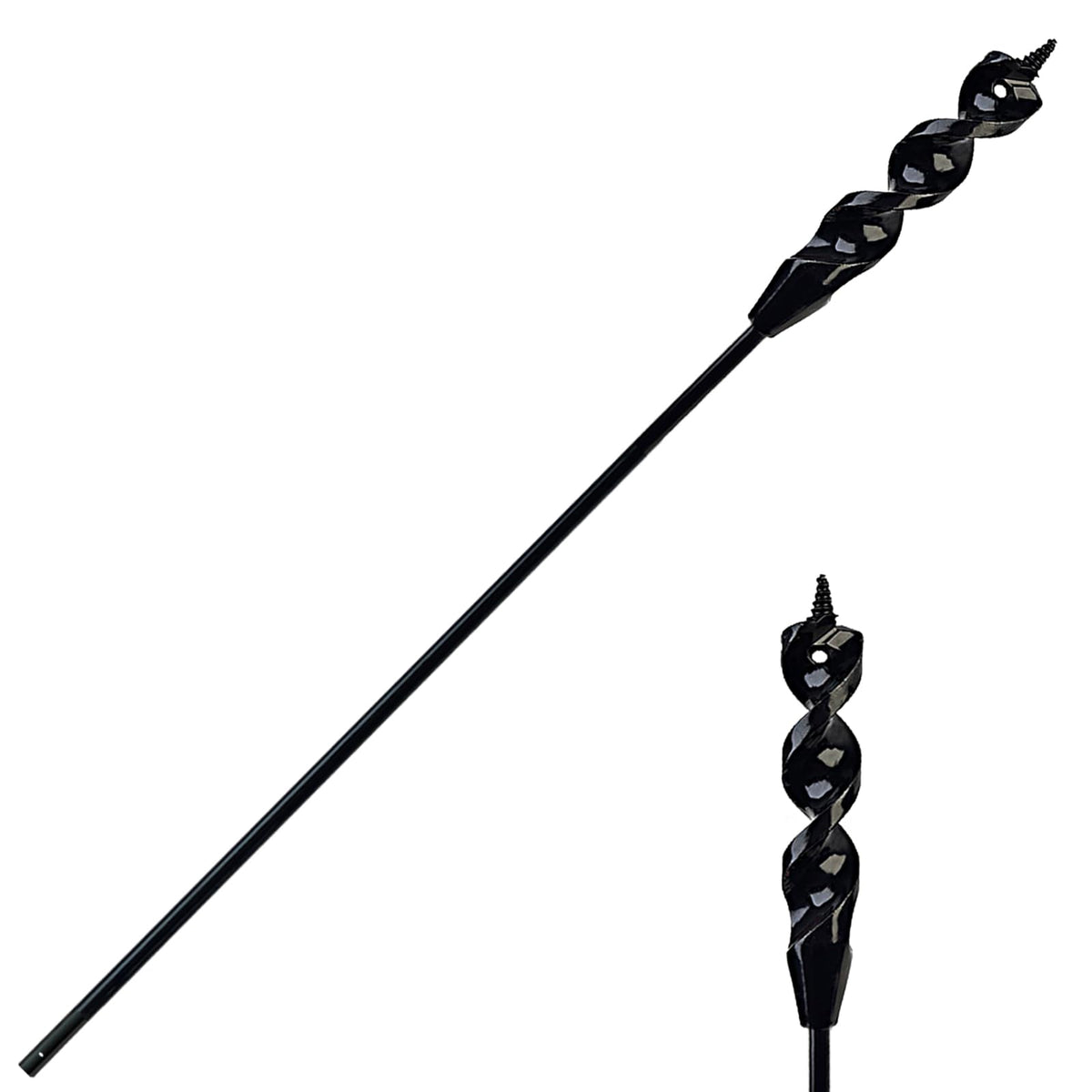 DKIBBITH flexible installer drill bit with fish-eye hole guides wires through walls.