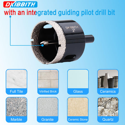 DKIBBITH hex wrench enables pilot bit removal for extended cuts.