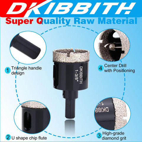 DKIBBITH hole saw in action with water cooling for smoother cuts
