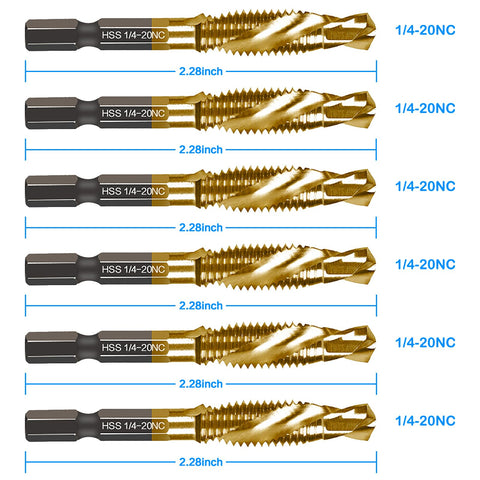 DKIBBITH 1/4inch hex shank enables quick changes with drills