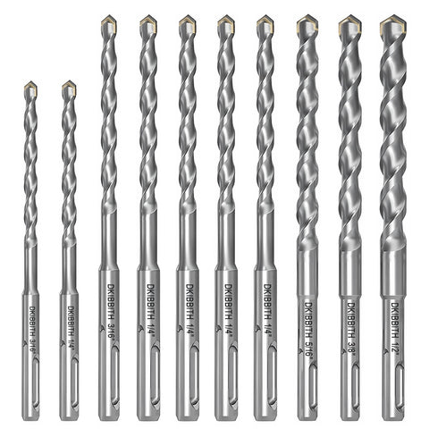 DKIBBITH SDS-plus bits set for versatile drilling in concrete and tile projects.