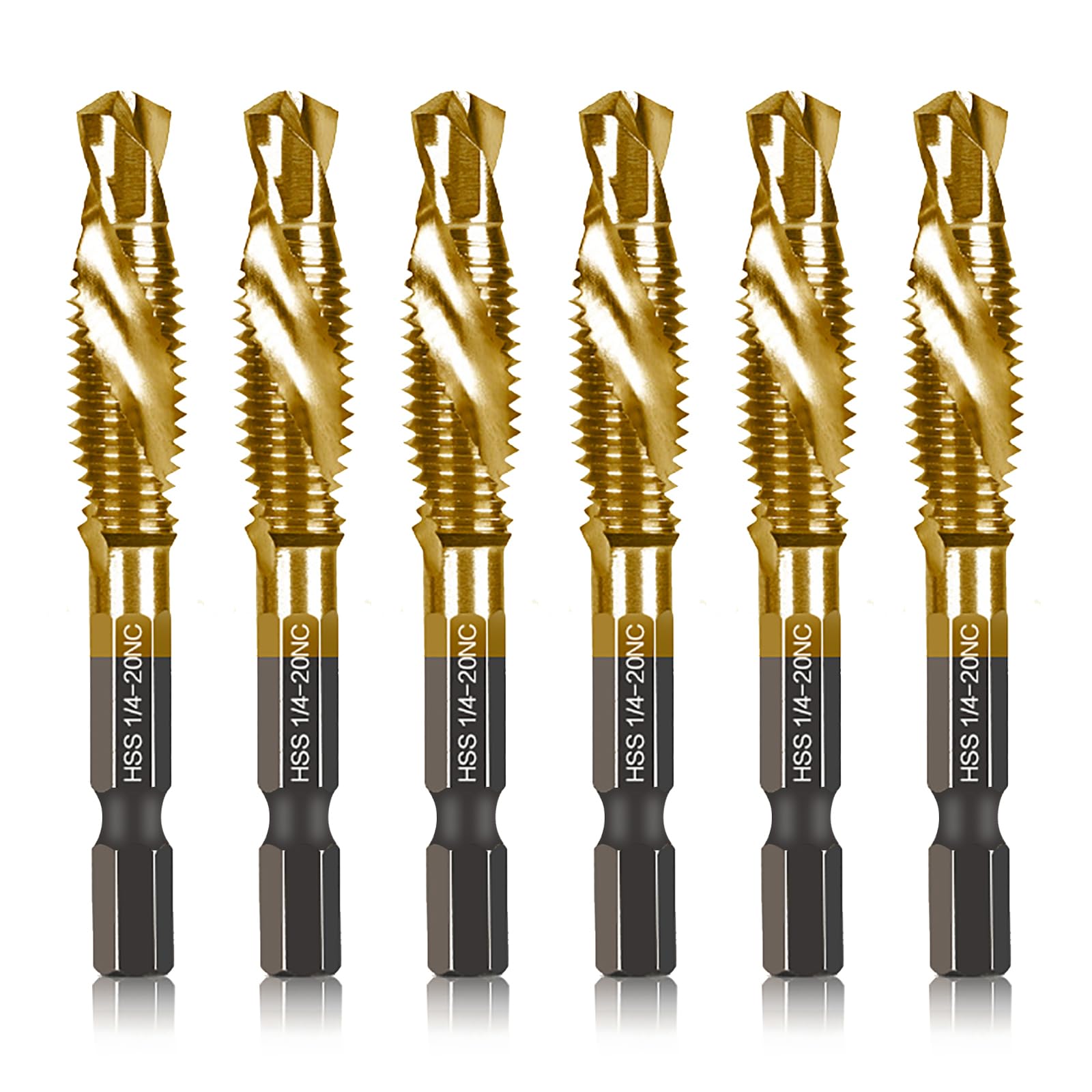 DKIBBITH titanium drill-tap set 1/4-20nc for fast holes