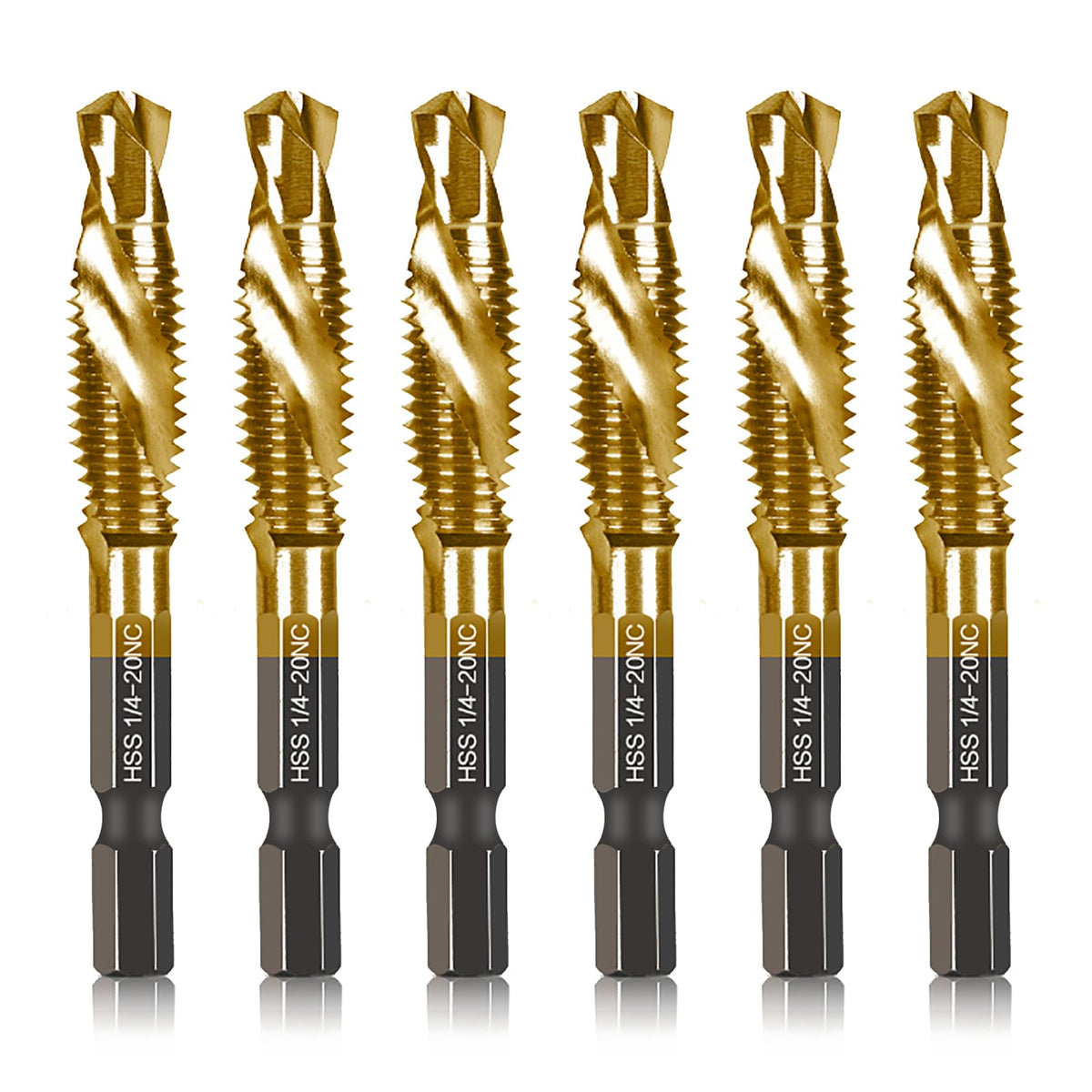 DKIBBITH titanium drill-tap set 1/4-20nc for fast holes
