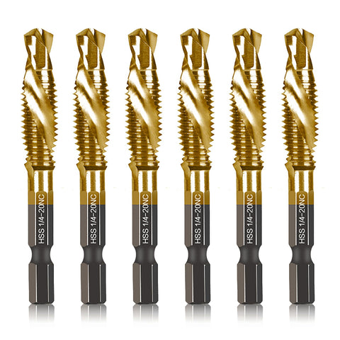 DKIBBITH titanium drill-tap set 1/4-20nc for fast holes