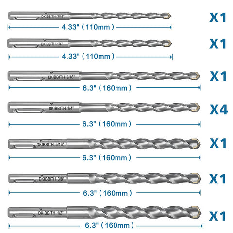 DKIBBITH tungsten carbide tip 135-degree bits for precise, durable performance.