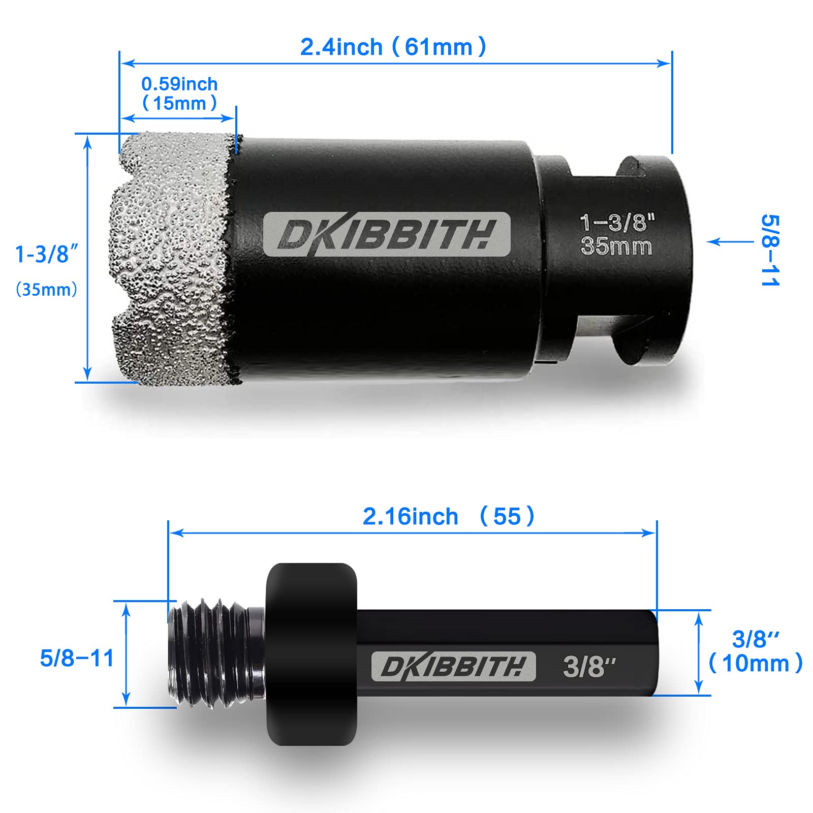 DKIBBITH wet/dry drilling compatibility suits various projects