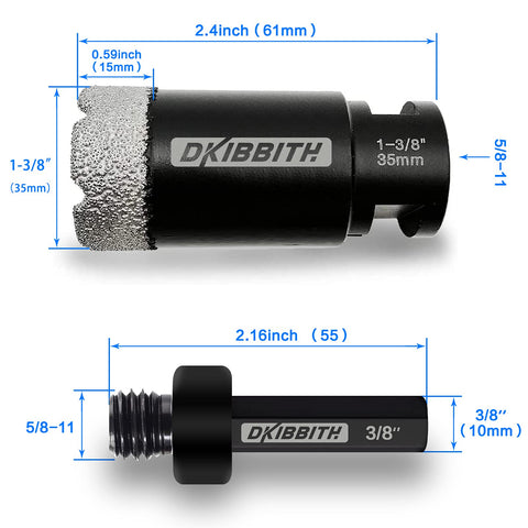 DKIBBITH wet/dry drilling compatibility suits various projects