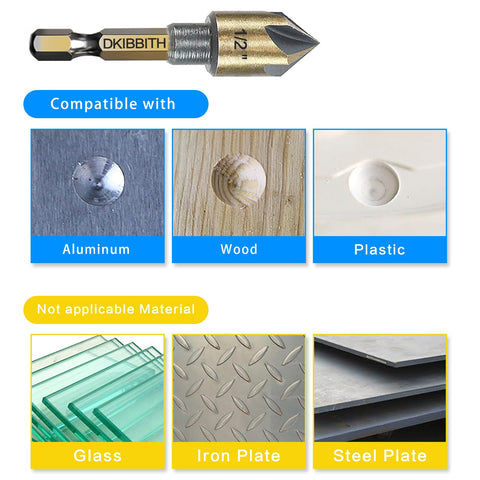 Woodworking with DKIBBITH countersink set creating flush screw recesses