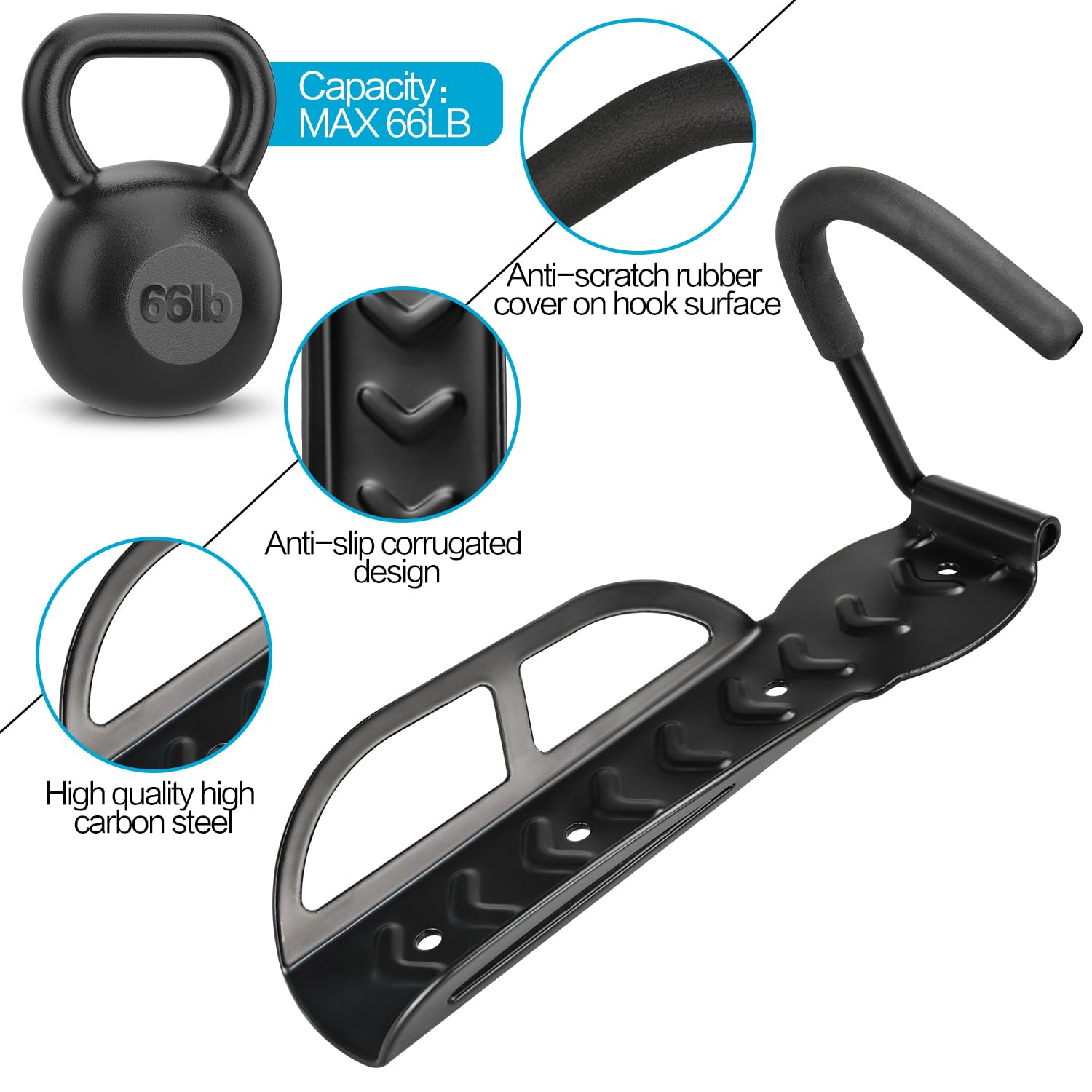 DkOvn anti-scratch rubber hook protects tires during mounting