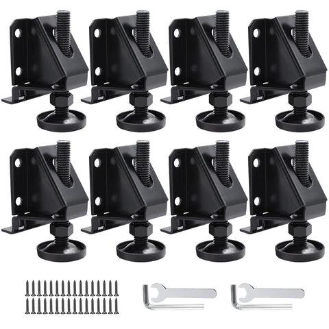 DkOvn leg leveler 8-pack packaging for stable setup on uneven floors.