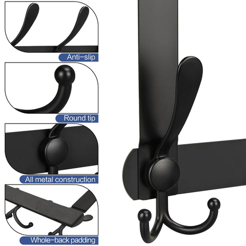 DkOvn black hook used for hats and bags in foyer.