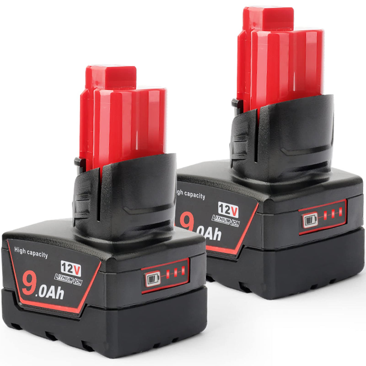 DKSIDKN 12V 9Ah battery pack provides extended runtime for Milwaukee tools.