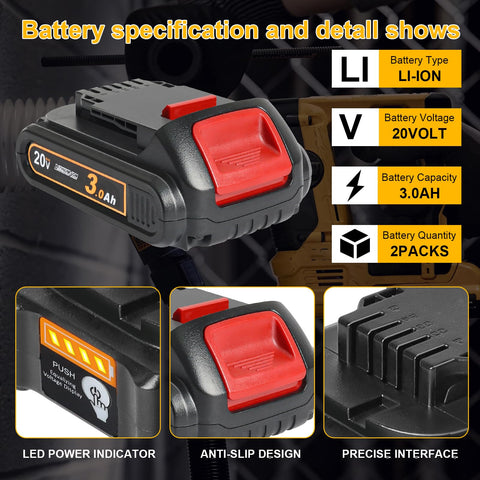 DKSIDKN battery set works with DeWalt 20V Max tools