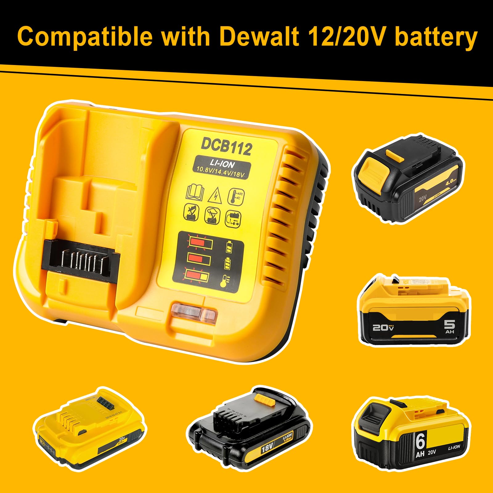 DKSIDKN battery with LED indicator shows charge status at a glance