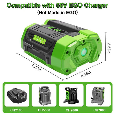 DKSIDKN replacement battery pack in use with EGO tools demonstrates compatibility
