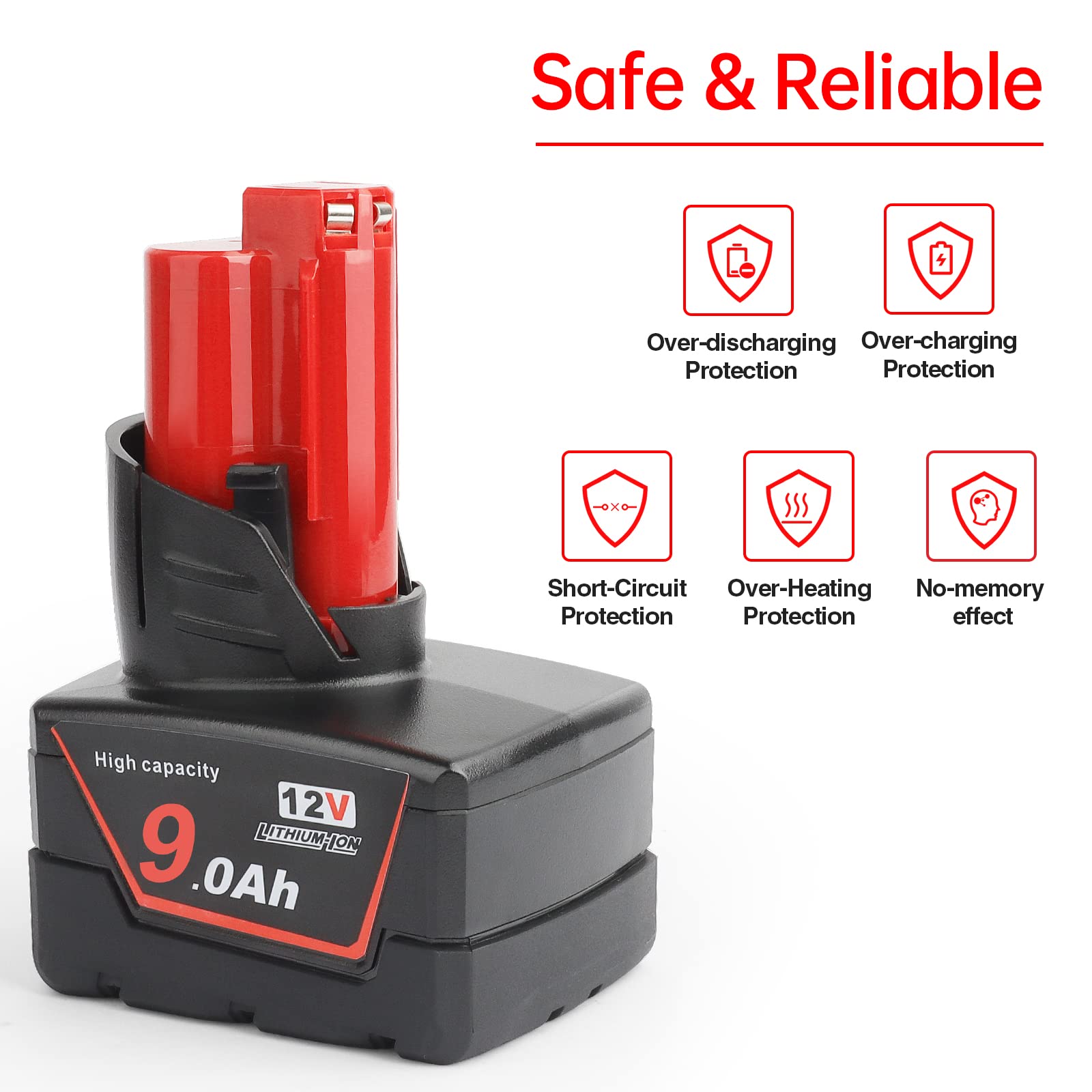 DKSIDKN built-in safety protection prevents overcharge and overheating.