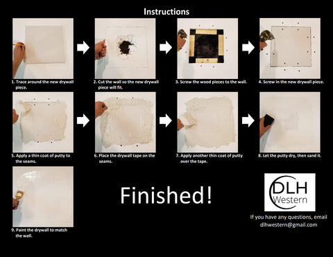 Dlh Western drywall repair kit contents laid out for quick, professional fixes