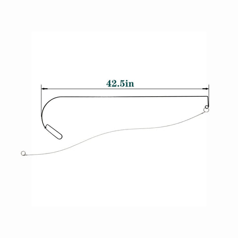 Dlincat stretch lever opening tool cable detail illustrating a rigid stainless steel cable for precise maintenance tasks.