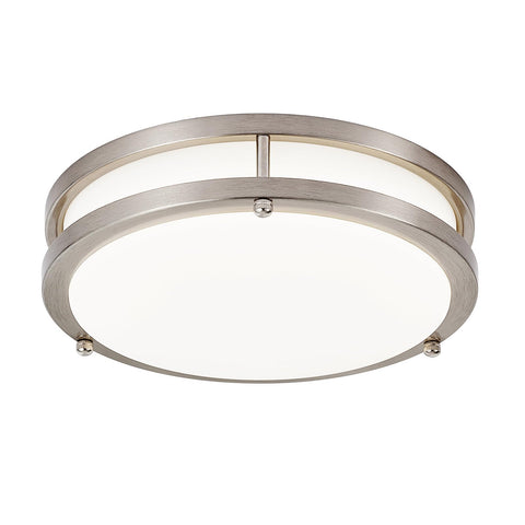 DINGLILIGHTING DLLT flush mount in brushed nickel offers versatile 5CCT lighting.