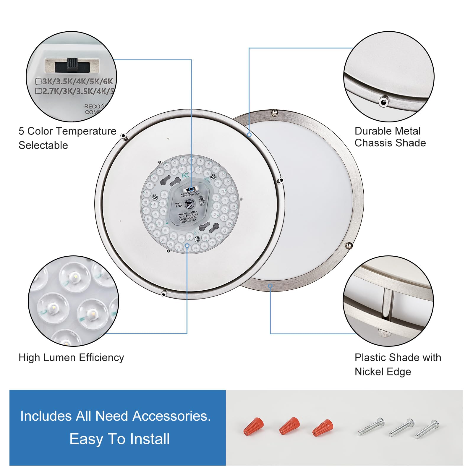 DLLT lighting covers 15-20m2 for multiple room types.