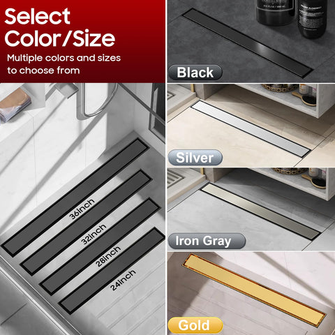 DLONE X-design interior channels moisture for a drier shower surface.