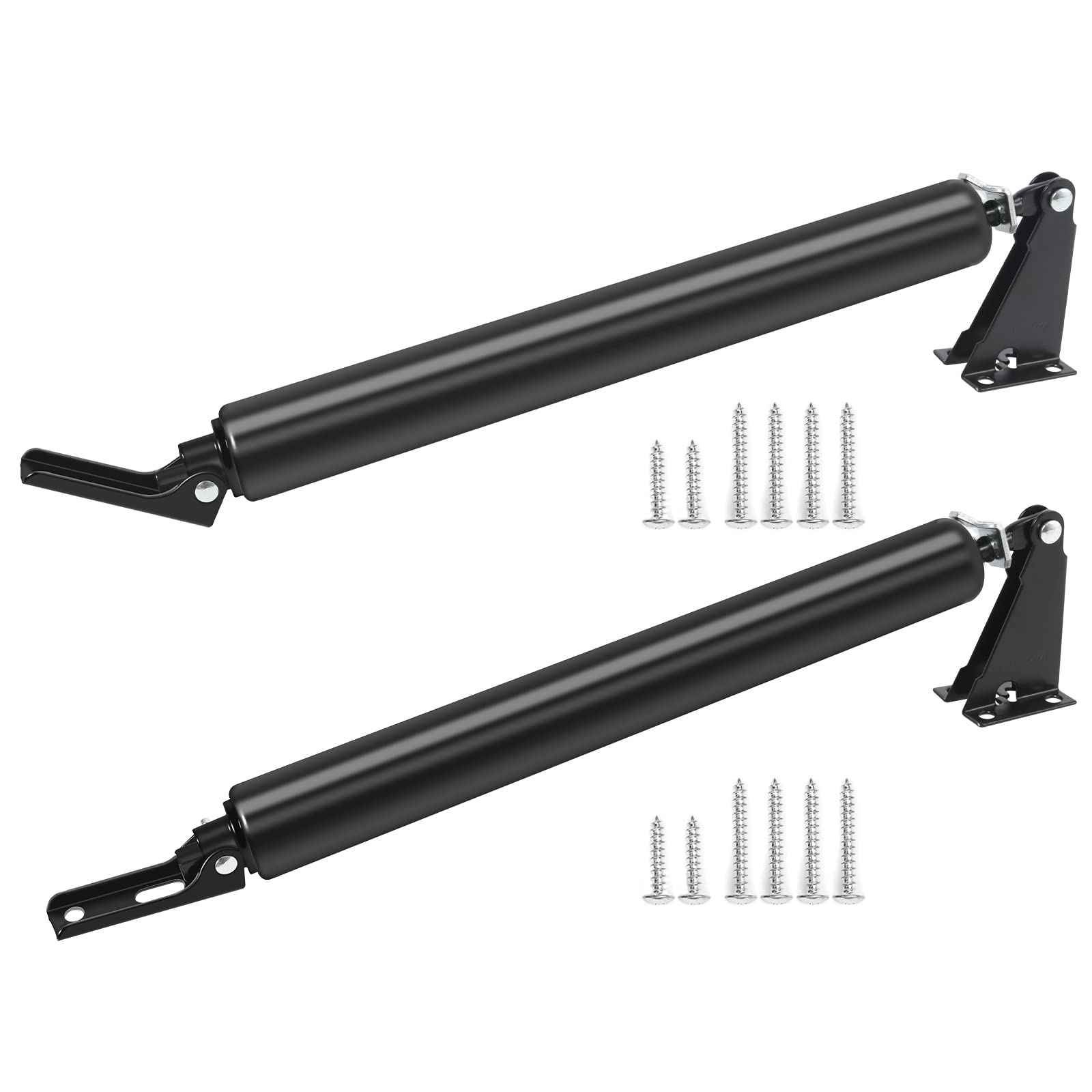 Dluno black screen door closers pack shot showing complete kit for easy setup