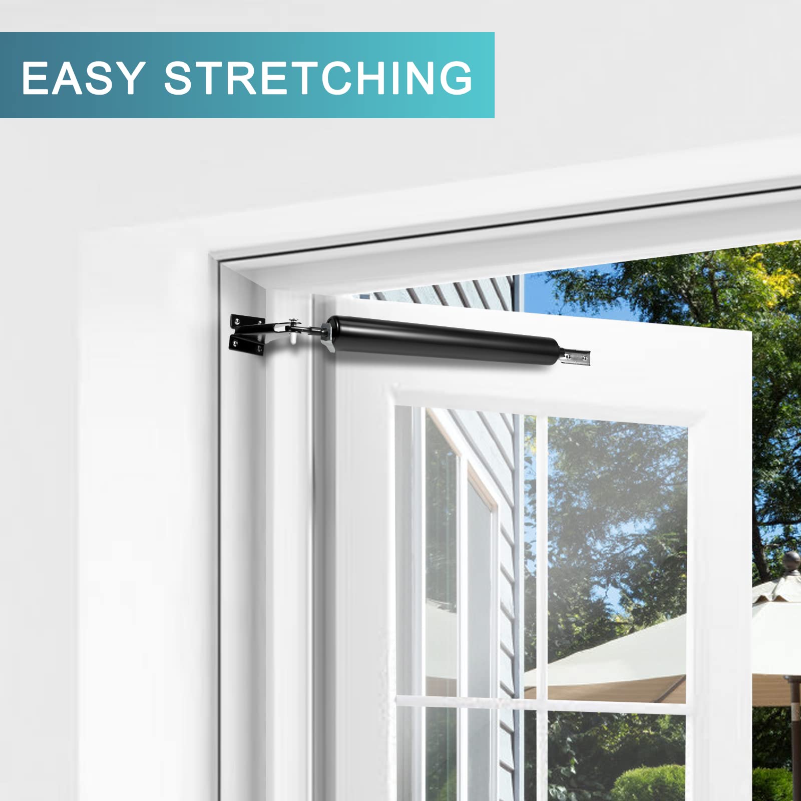 Dluno heavy-duty storm door closer shock highlights strong closing momentum for lighter doors