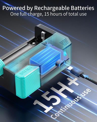 DLYFULL broad compatibility highlights most common battery types for home projects.