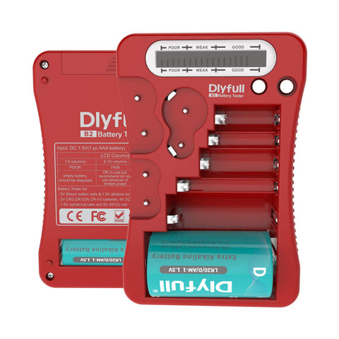 DLYFULL Battery Tester front view with compact design for quick checks.
