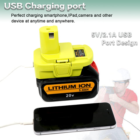 Compatible with DCB200, DCB201, P107, P108 batteries.