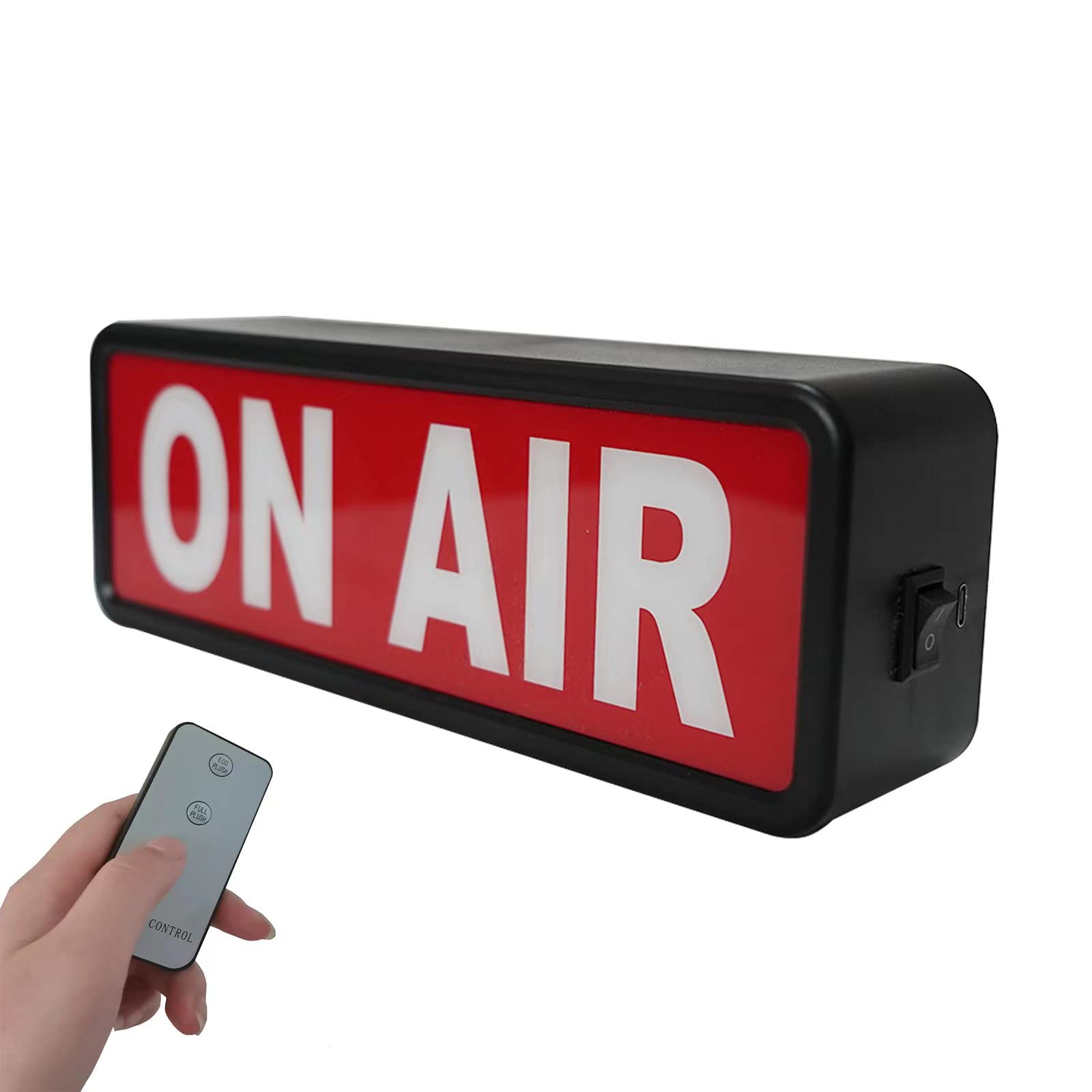 DMKYDM ON AIR light sign front view for indoor studio ambiance