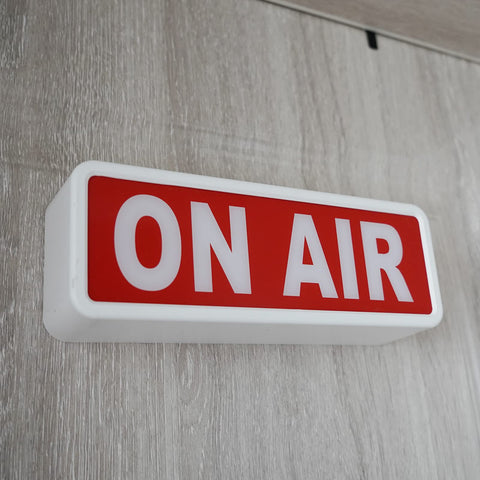 DMKYDM ON AIR sign as studio decor adds personality to backgrounds
