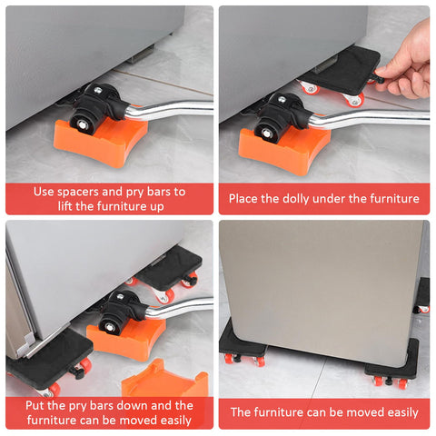 DMLENGOIN four-wheel design protects floors while moving heavy items.