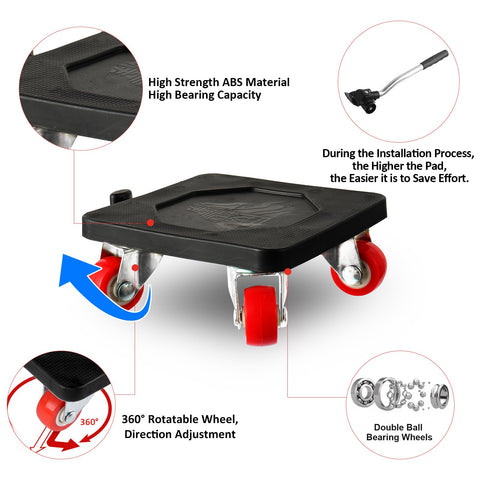 DMLENGOIN roller mover with pry bar eases heavy lifting for furniture.