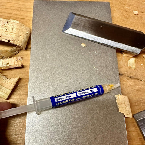 DMT Dia-Paste demonstrates precise angle control during sharpening