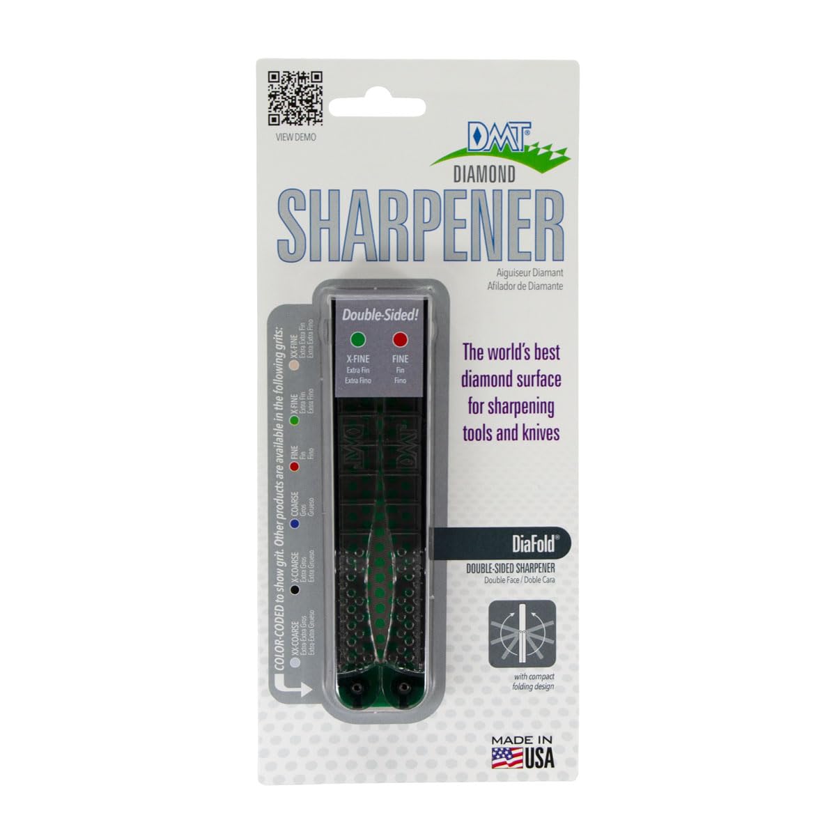 DMT Diafold folding handles protect the sharpener during storage