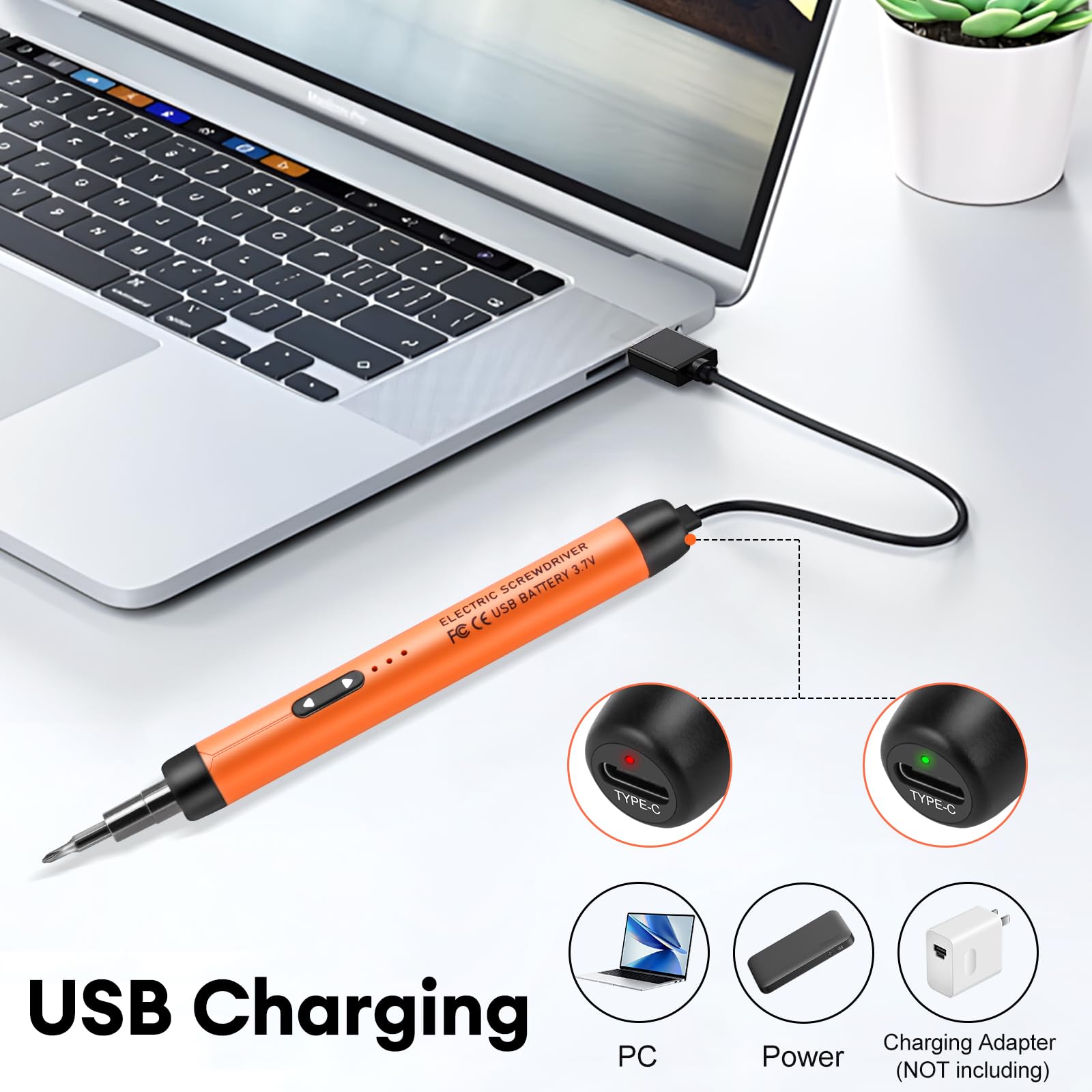 Rechargeable 400 mAh battery powers longer repair sessions